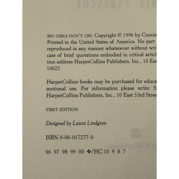 Big Girls Don't Cry: Novel, A by Briscoe, Connie , Hardback First Edition - Picture 7 of 7